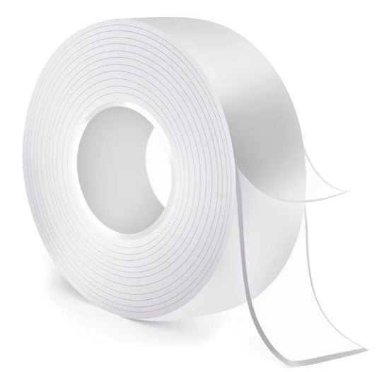 Ultra-strong Double Sided Adhesive Nano Tape Heavy Duty Transparent Reusable Tapes Heat Resistance for Bathroom Home Decoration Picture Hanging Picture Hanging 10.5FT Traceless Magic Tape