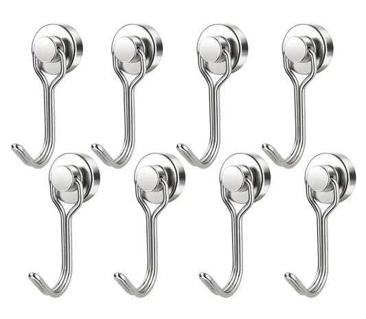 8/16 Pack Swivel Swing Magnetic Hooks 30LBS – Strong Neodymium Hooks for Cruise Cabins, Kitchen, Fridge & Other Magnetic Surfaces, Cruise Essentials 2026