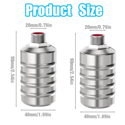 2PCS Water Level Control 2Pcs Float Valve 304 Stainless Steel Mini Floating Ball Valve Auto Shut Off Upper/Side Water Intake Safe Water Tank