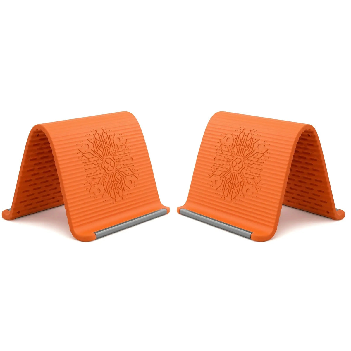 Soporte de teléfono de aluminio y silicona flexible, diseño plegable y enrollable, soporte de escritorio antideslizante universal ajustable para teléfono, tablet, portátil, soporte ergonómico portátil para el hogar, la oficina y viajes-YY