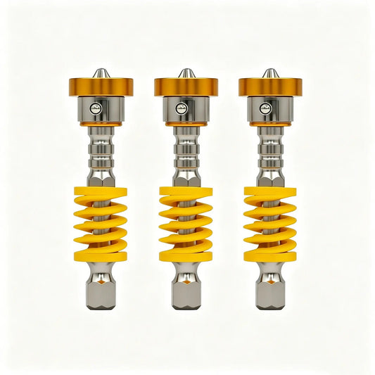 Magnetic Screwdriver Bits Set (Pack of 5) - Spring-Loaded Quick Change Hex Shank Drill Attachment Tool Kits for Electric Drills, Power Tools, Father's Day Gift, Fast Bit Changes, Drill Work