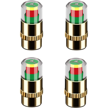 [4 PCS ]Car Auto Tire Pressure Monitor Valve, Car Pressure Monitor Valve Stem, Tire Pressure Monitor Valve Stem Cap for Medium-Sized, Small, Motorbikes, Bicycles