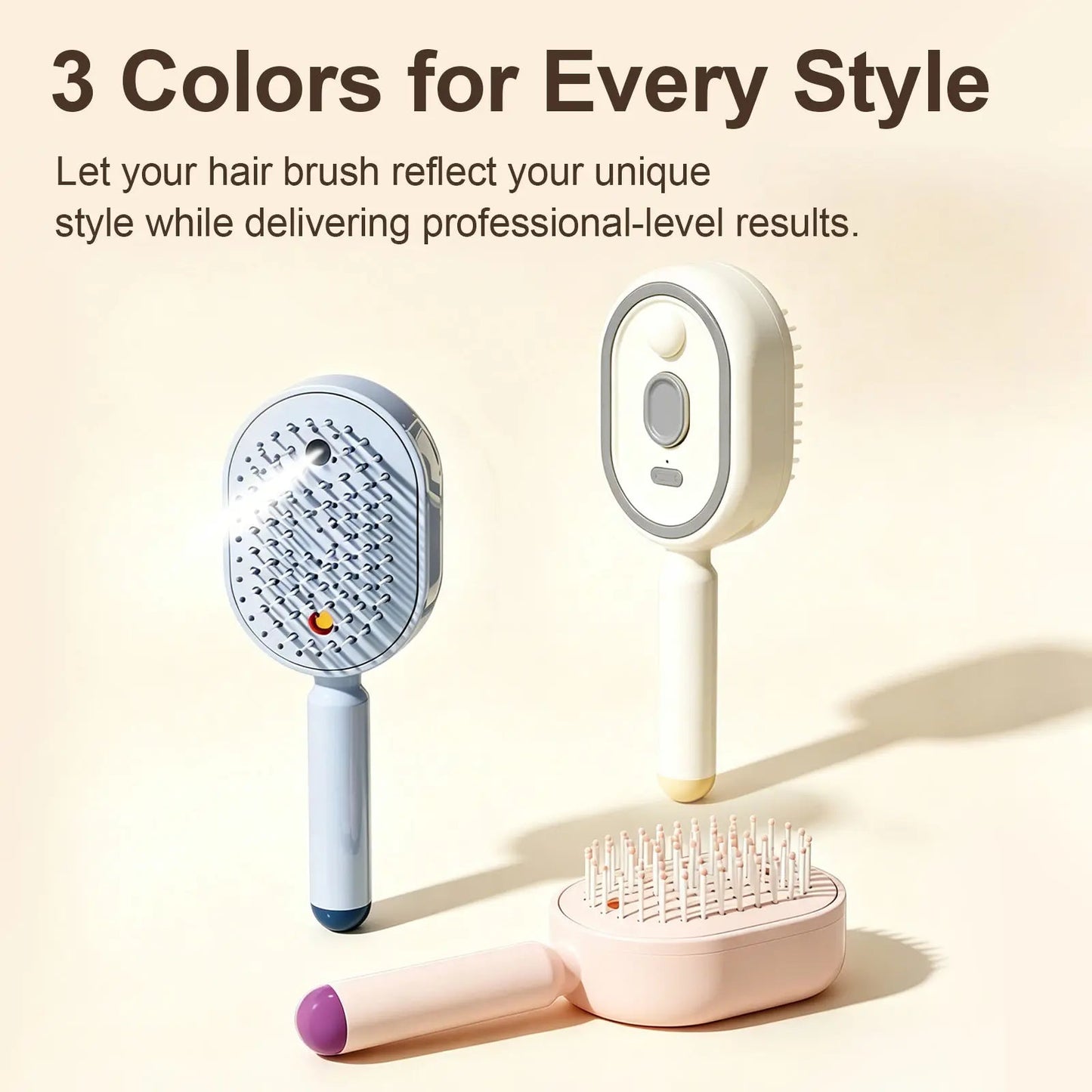 Electric Spray Air Cushion Massage Comb | Essential Oil Mist Hair Care Comb | Self-Cleaning Anti-Tangle | Anti-Static Volumizing Aromatherapy Comb