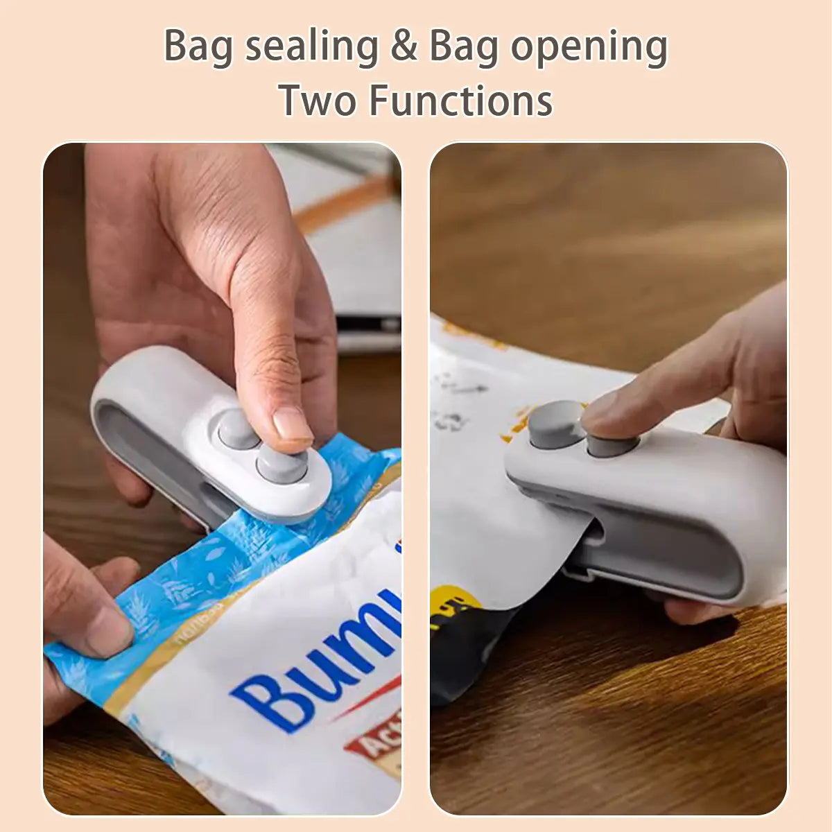 【FaddishDeal】Mini snack bag sealing machine,2 in 1 heat USB rechargeable snack bag selaer,plastic Electric bag sealers, keep food fresh. Portable Sealer Picnics.