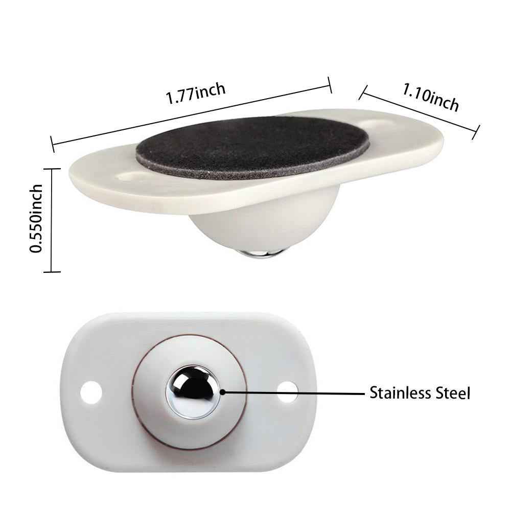 8 ruedas giratorias pequeñas autoadhesivas, rotación de 360 grados, duraderas, de gran carga y bajo nivel de ruido